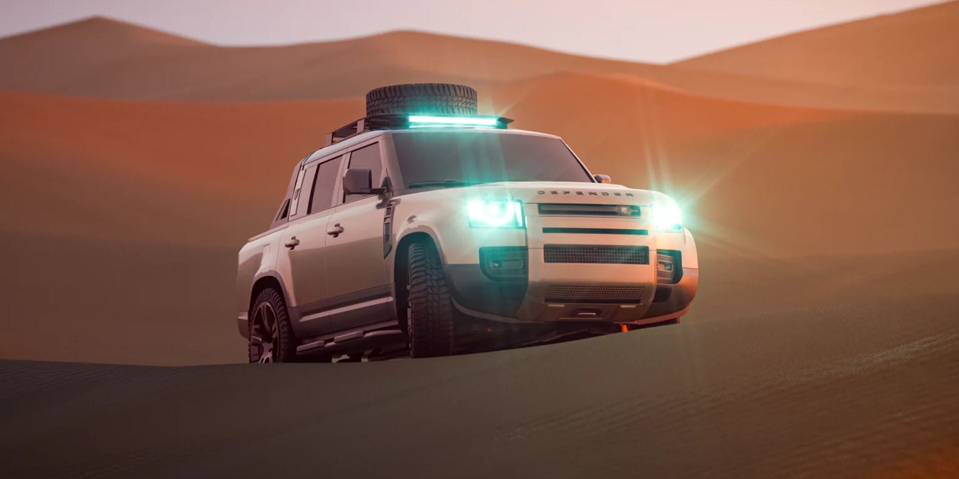 Defender 130 avec plateau à la place des sièges